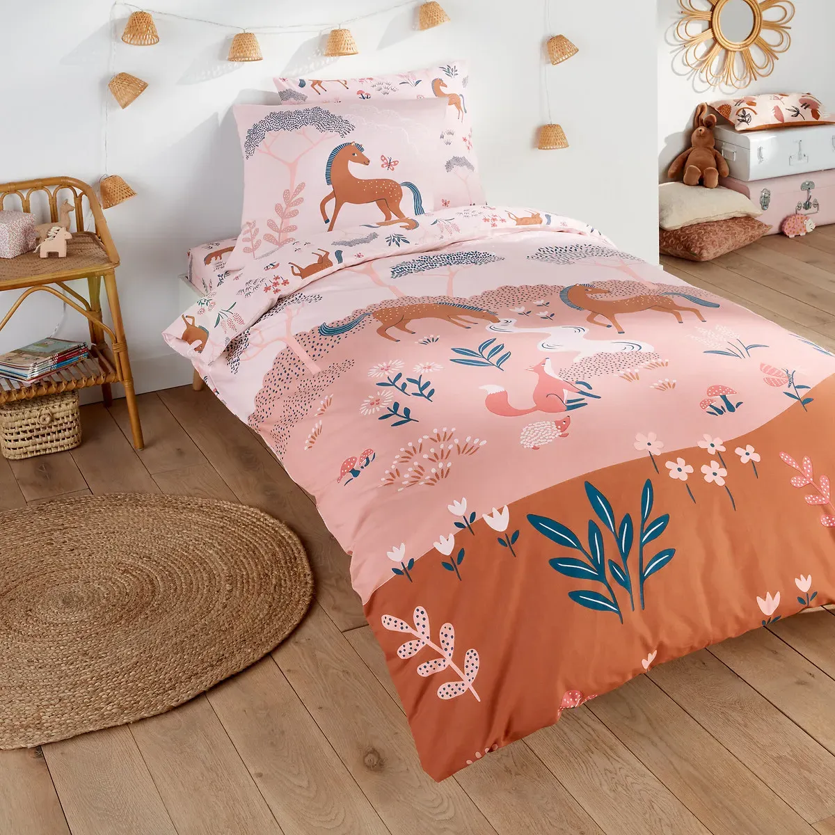 Bagatelle Pillowcase - Pink Print, Cotton alternate view