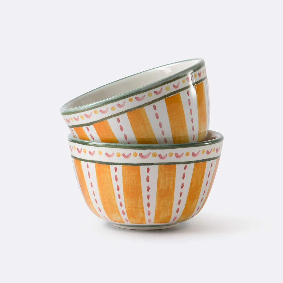 Baldia Glazed Stoneware Bowls Set of 2 - Multi-Coloured product