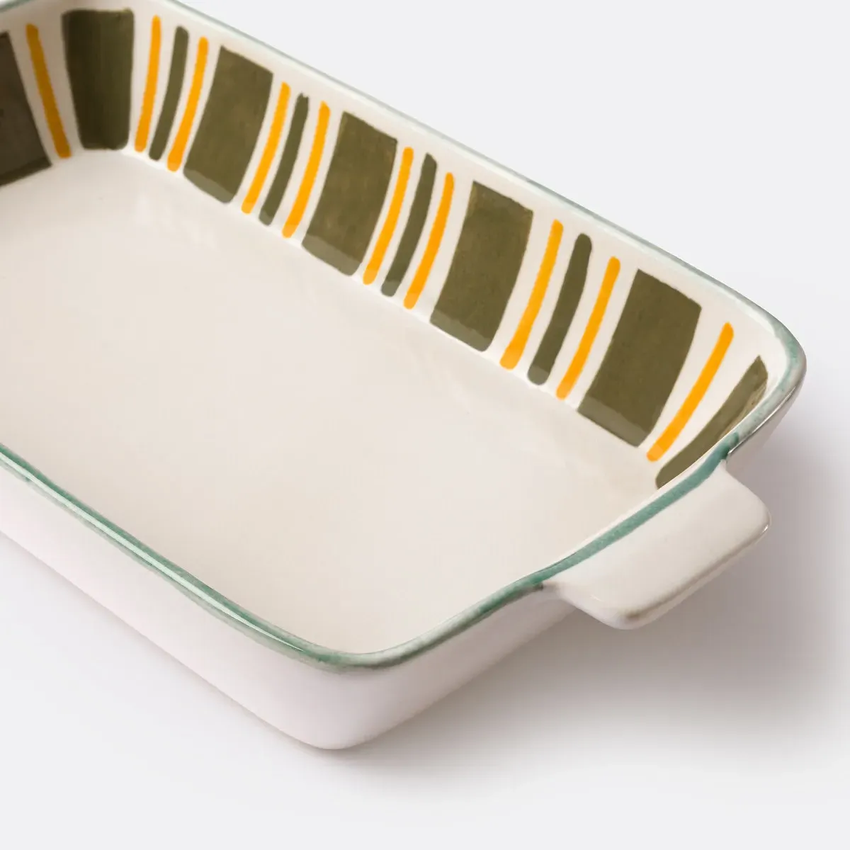 Baldia Glazed Stoneware Oven Dish - Multi-Coloured alternate view