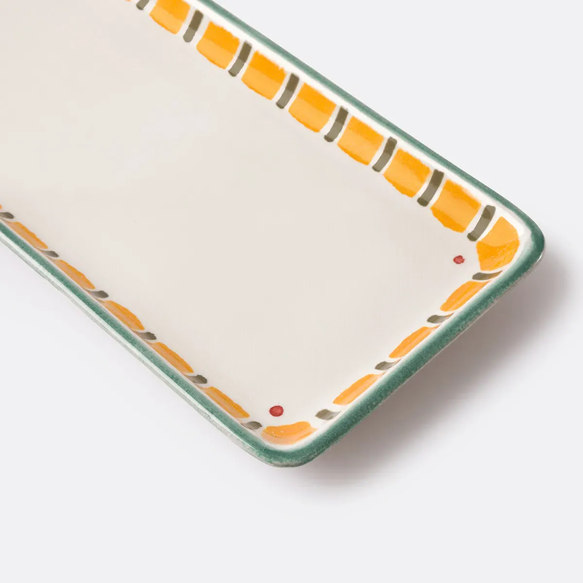Baldia Glazed Stoneware Printed Cake Dish - Multi-Coloured alternate view