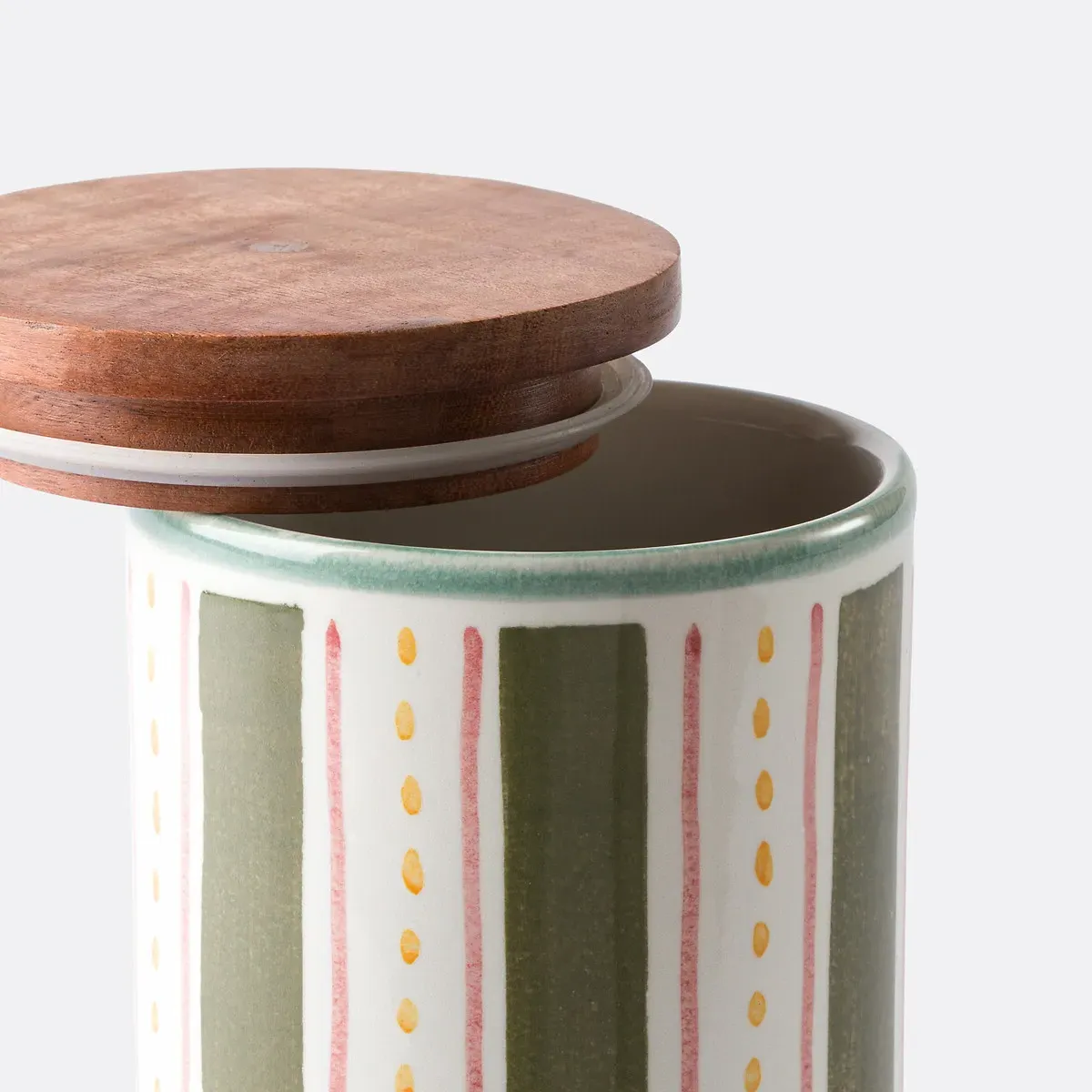 Baldia Glazed Stoneware Storage Jar - Multi-Coloured alternate view