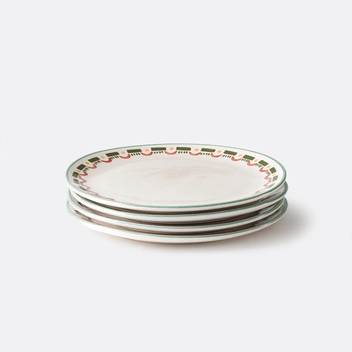 Baldia Set of 4 Dessert Plates - Multi-Coloured, Glazed Stoneware product