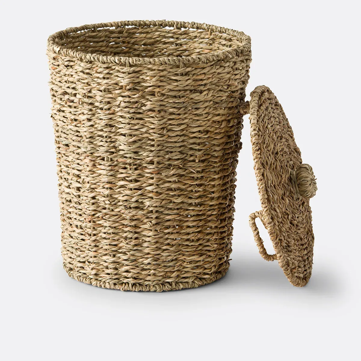 Baleo Bathroom Bin with Lid - Natural, Straw alternate view