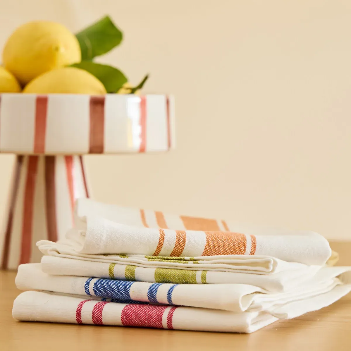 Barjac Set of 2 Tea Towels Striped - Cotton alternate view