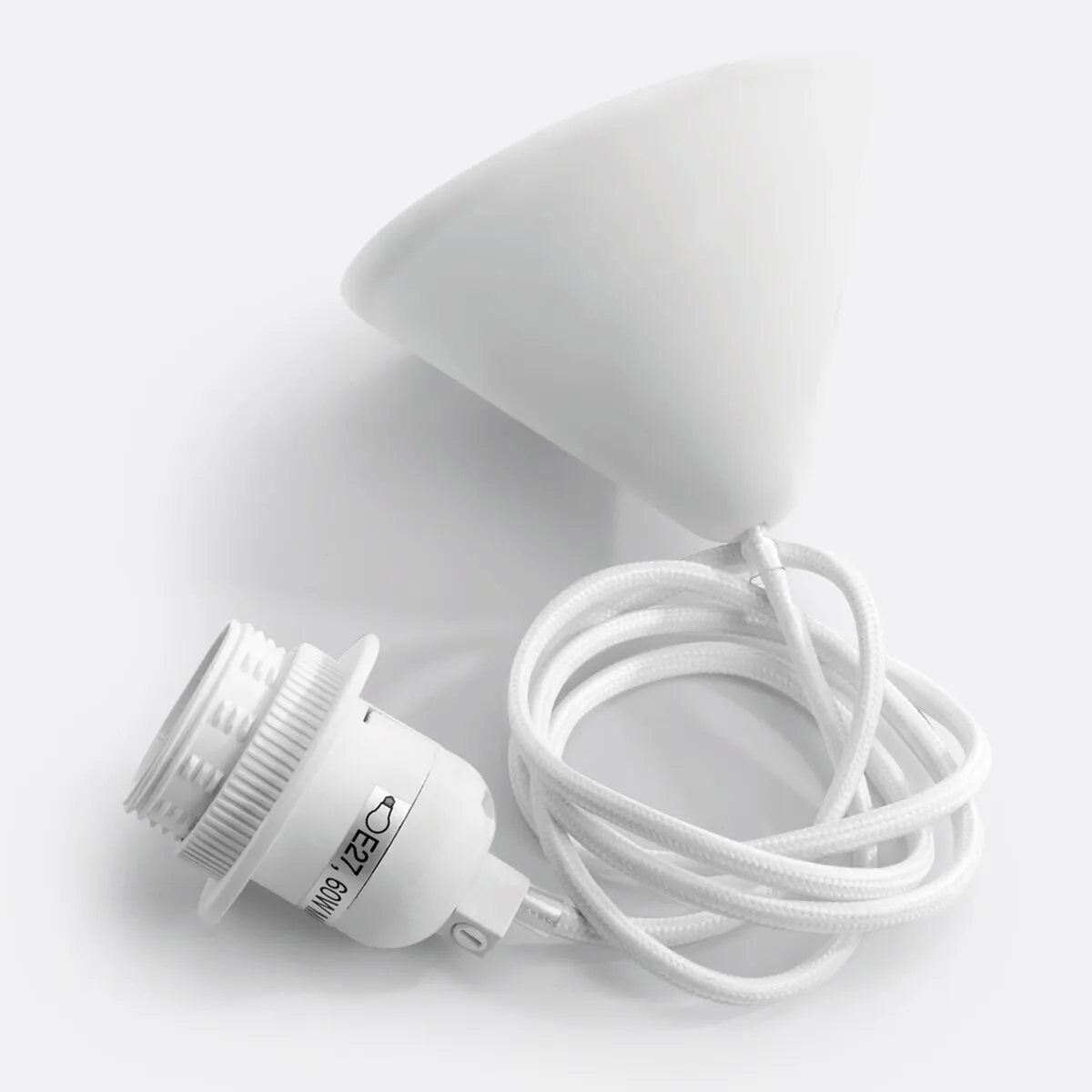 Baulind E27 Ceiling Light Cable - White, Cotton product