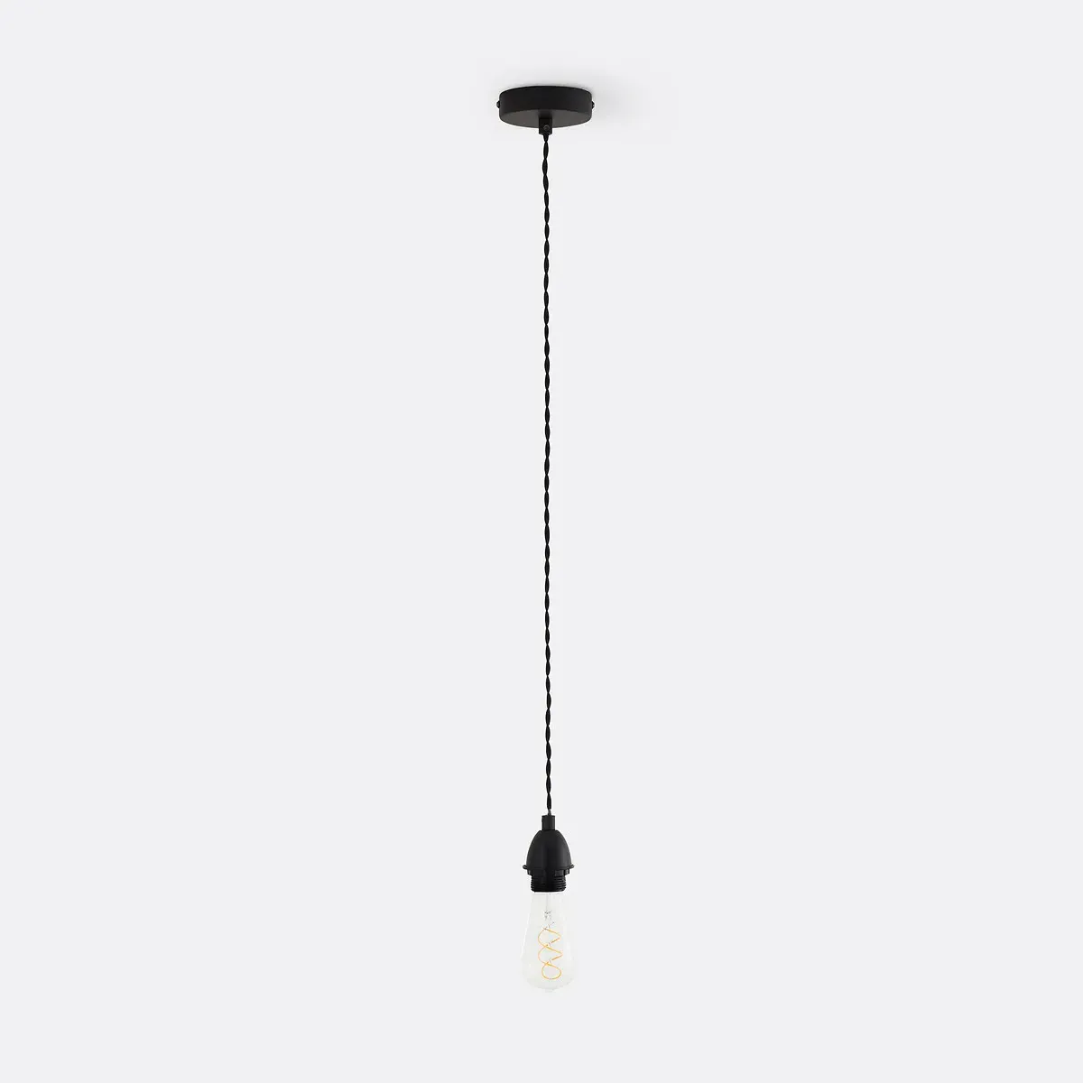 Baulind E27 Pendant Light Cable - Black, Iron product