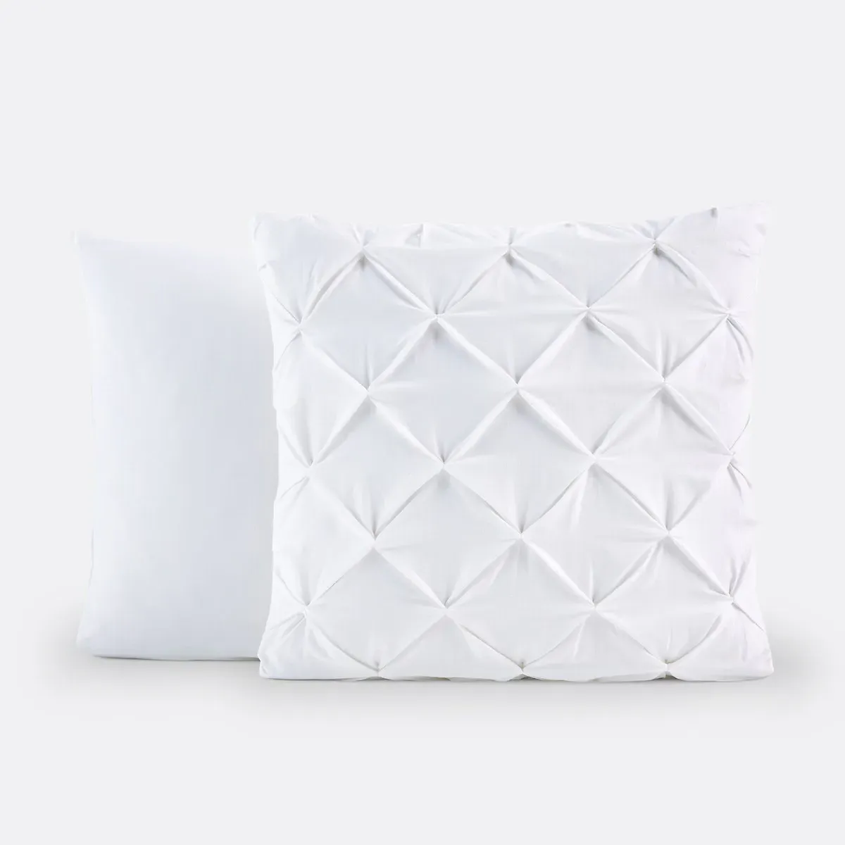 Becado Origami Stitch Pillowcase - White, Polycotton alternate view