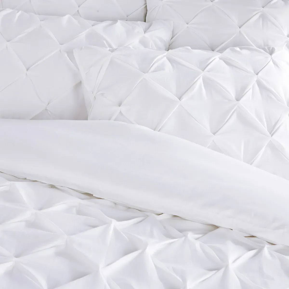 Becado Textured Duvet Cover - White, Polycotton alternate view