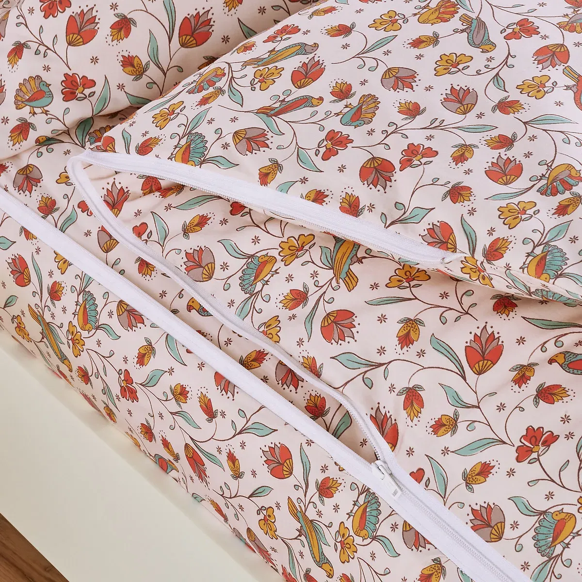 Bertille Bed Set Without Duvet - Pink Print, Cotton alternate view
