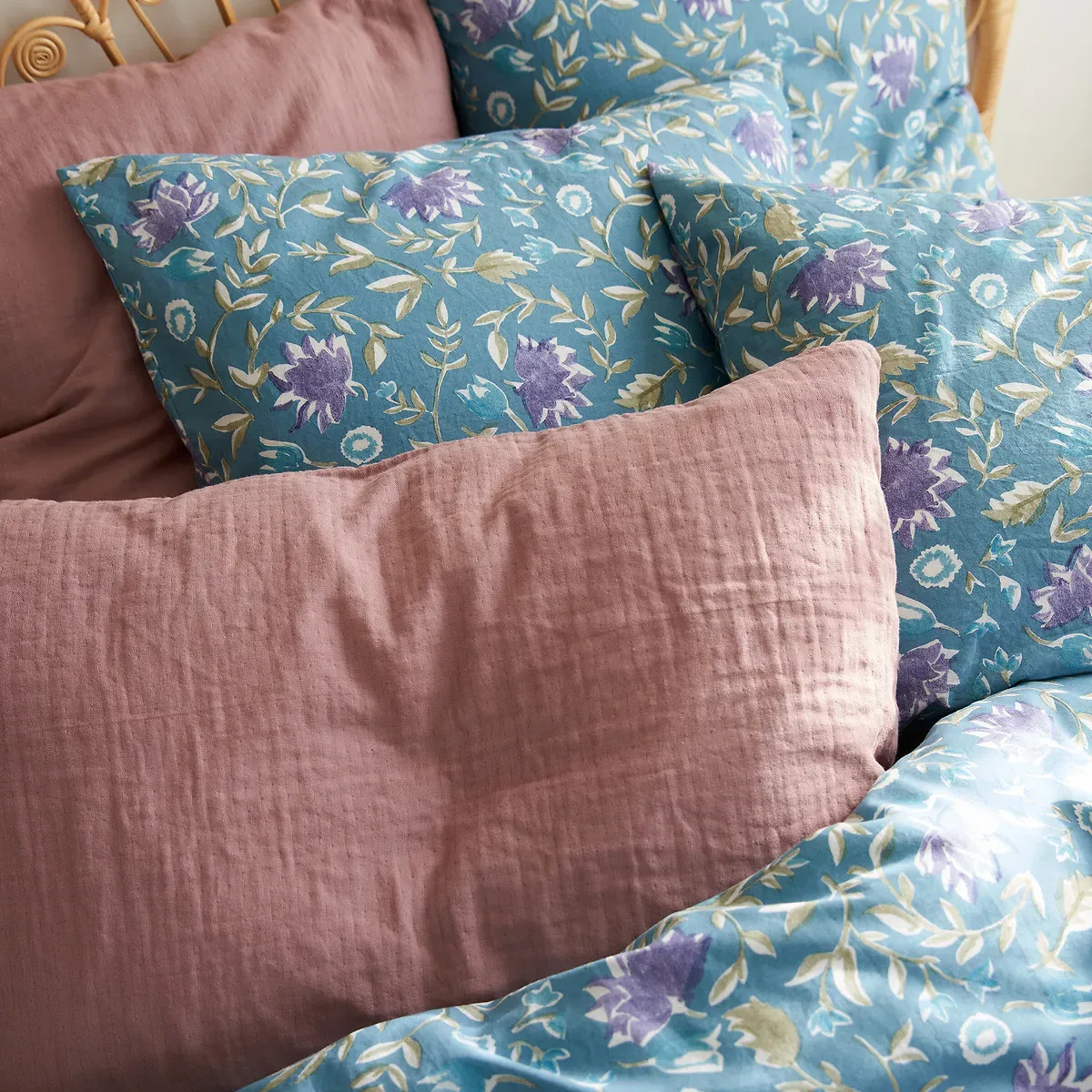 Betsy Pillowcase - Floral Print, Washed Cotton alternate view