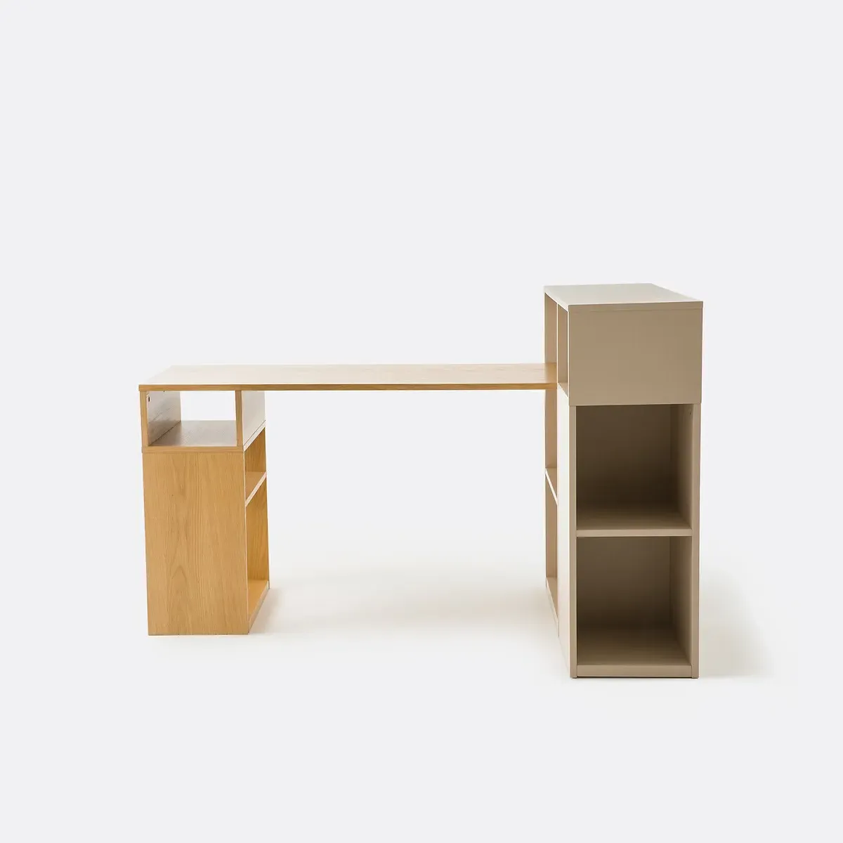 Biface Reversible Corner Desk with Storage - Oak alternate view