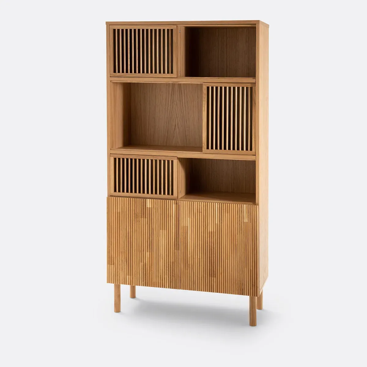 Bilbao Bookcase with Sliding Doors - Oak product