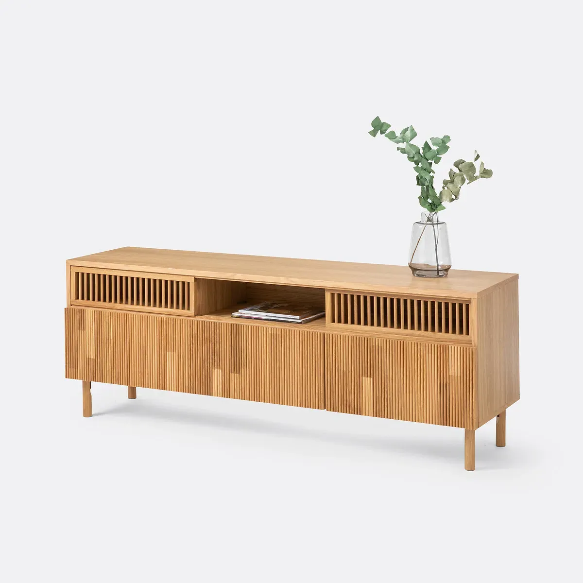 Bilbao TV Unit with Sliding Doors - Oak, Veneer product