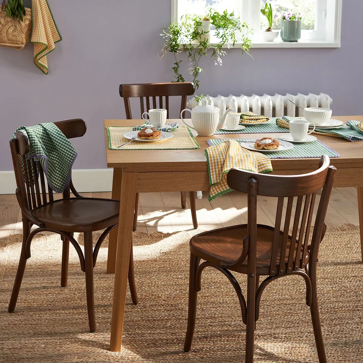 Bistro Spindle Back Chair Set of 2 - Walnut, Beech alternate view