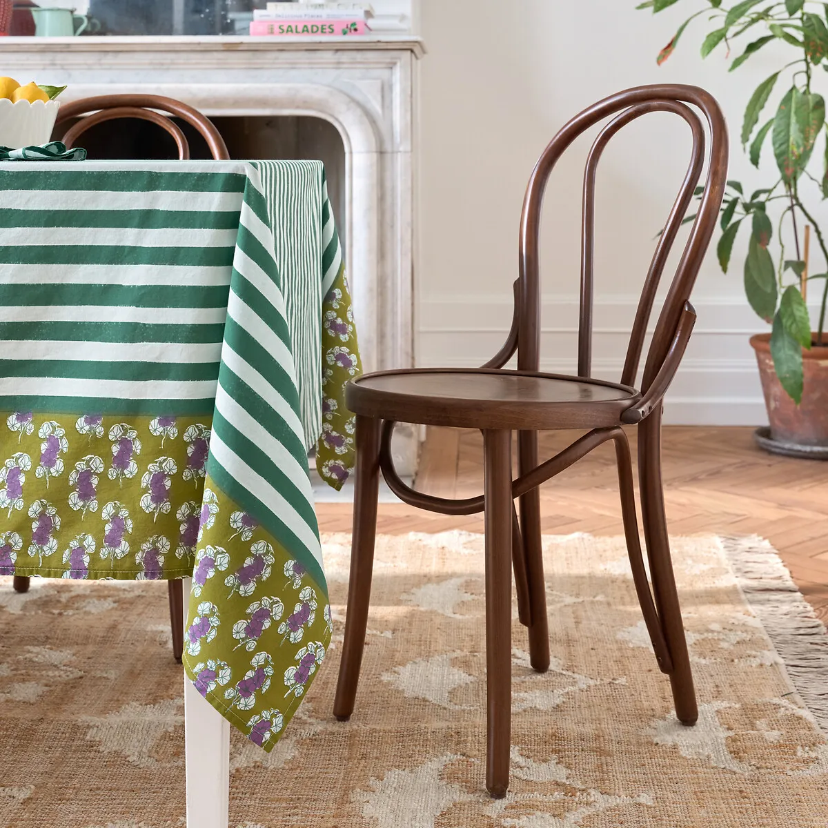 Bistro Style Chair Set of 2 - Walnut, Beech product