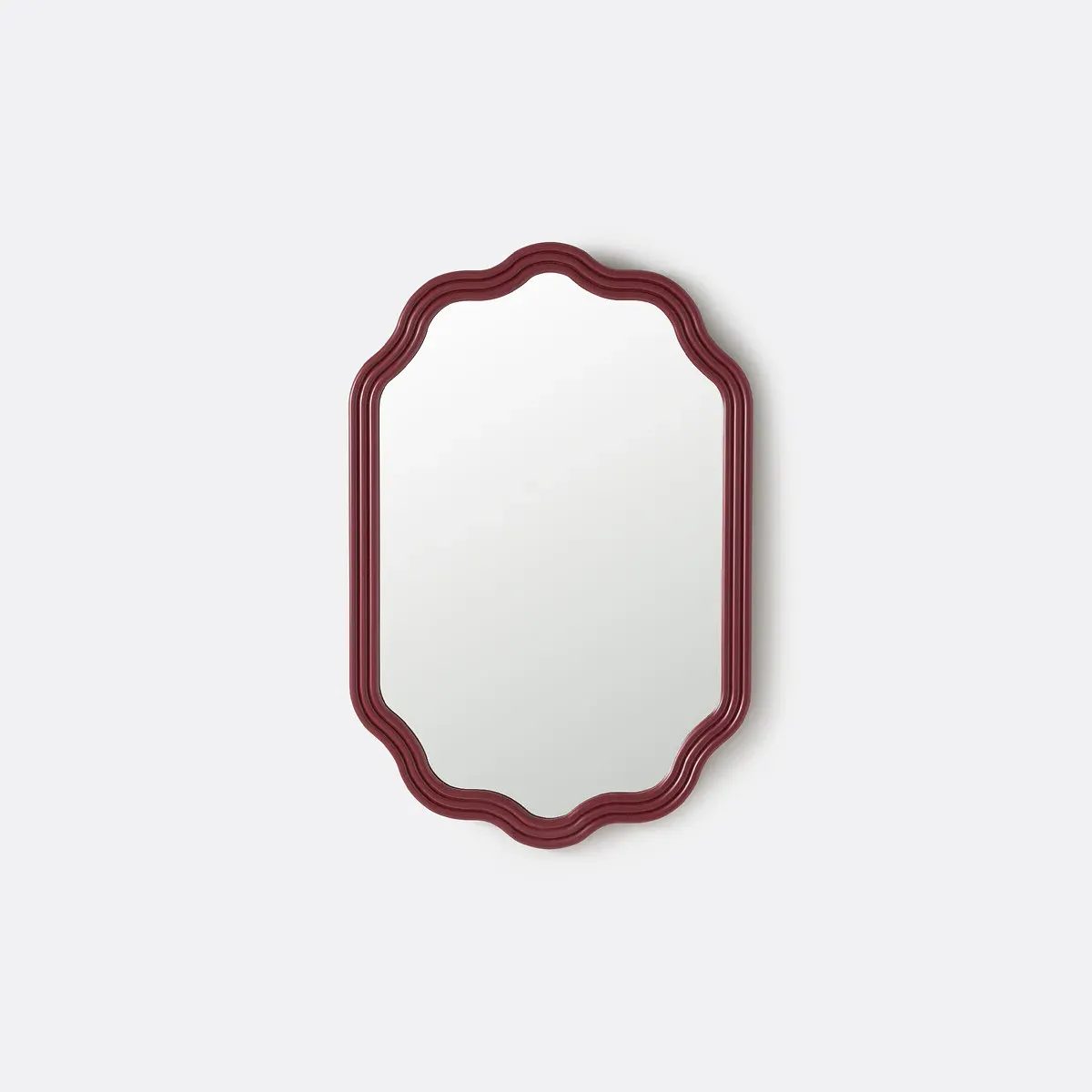 Bloma Flower-Shaped Mirror - Dark Red, MDF product