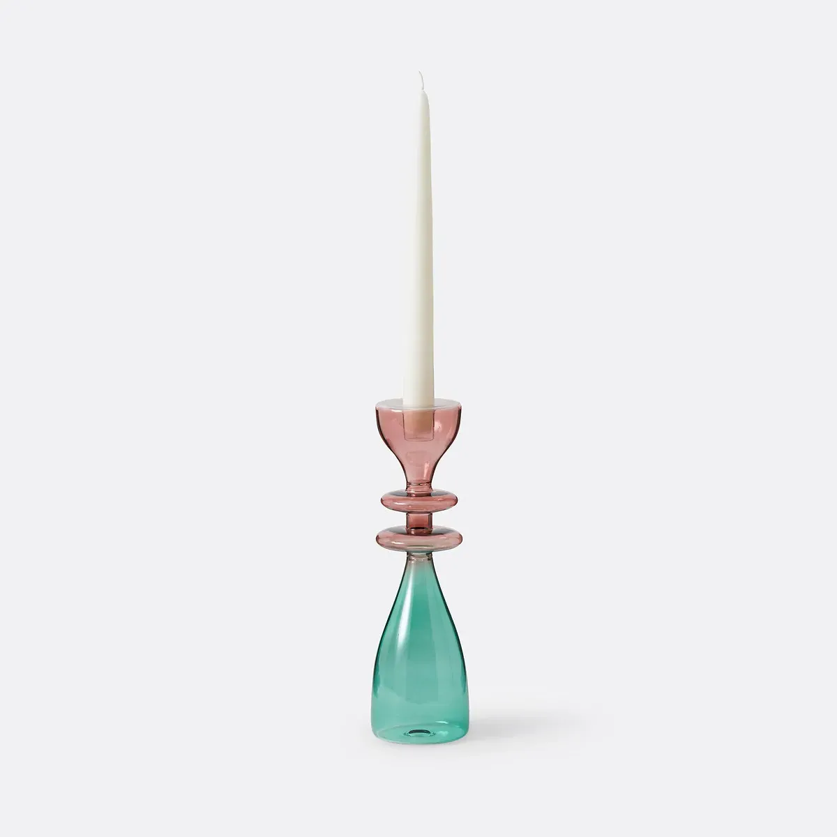Boamia Glass Candlestick 25.5cm - Multi-Coloured alternate view