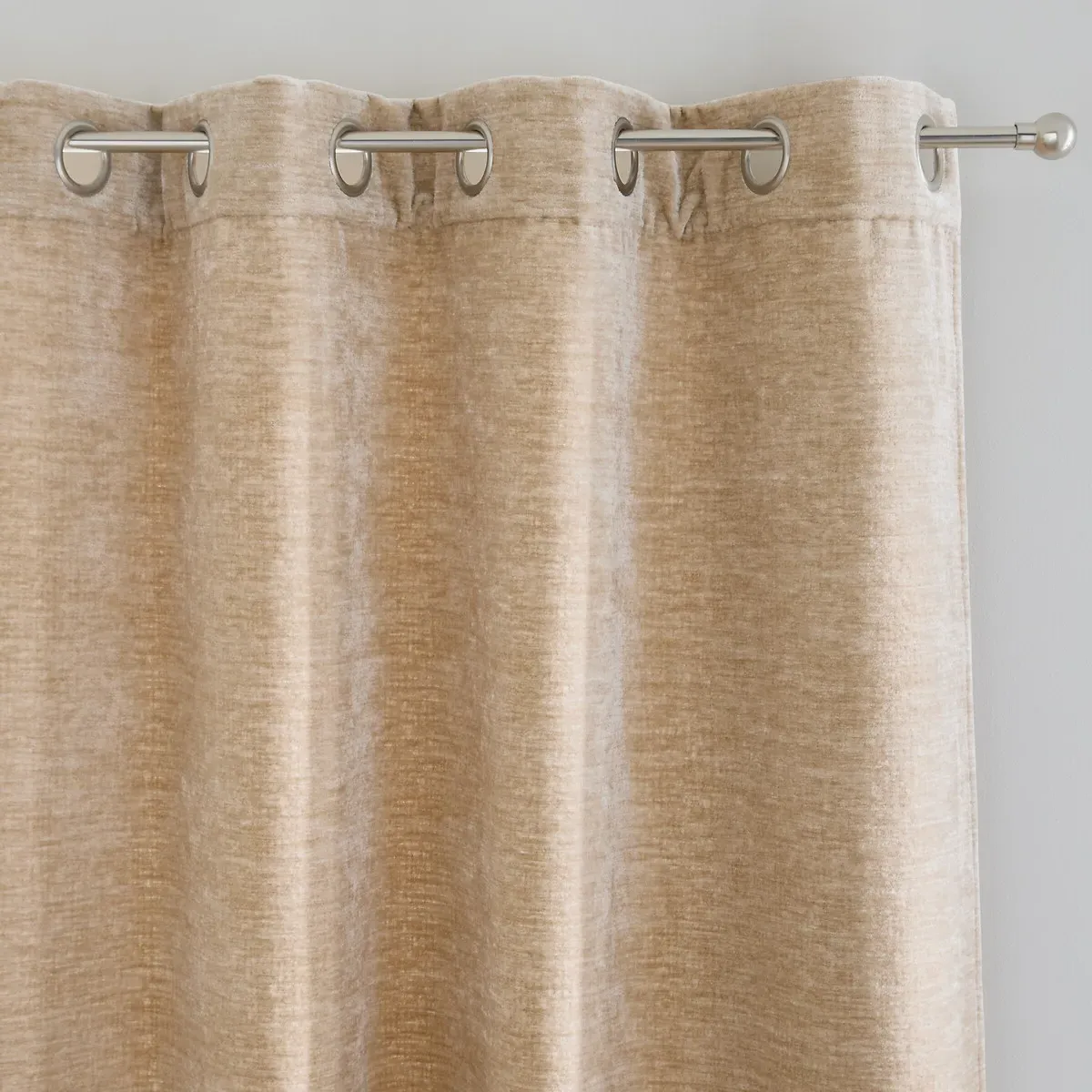 Bocha Eyelet Curtain - Beige, Velvet product