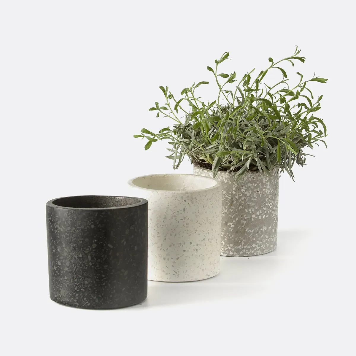 Boham Set of 3 Cylindrical Flower Pots - Terrazzo product