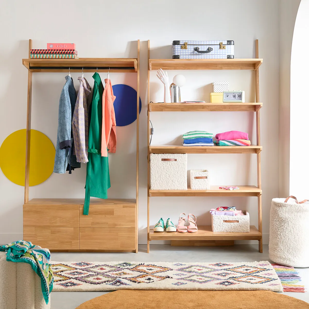Boklio Folding Storage Basket - Ecru, Polyester alternate view