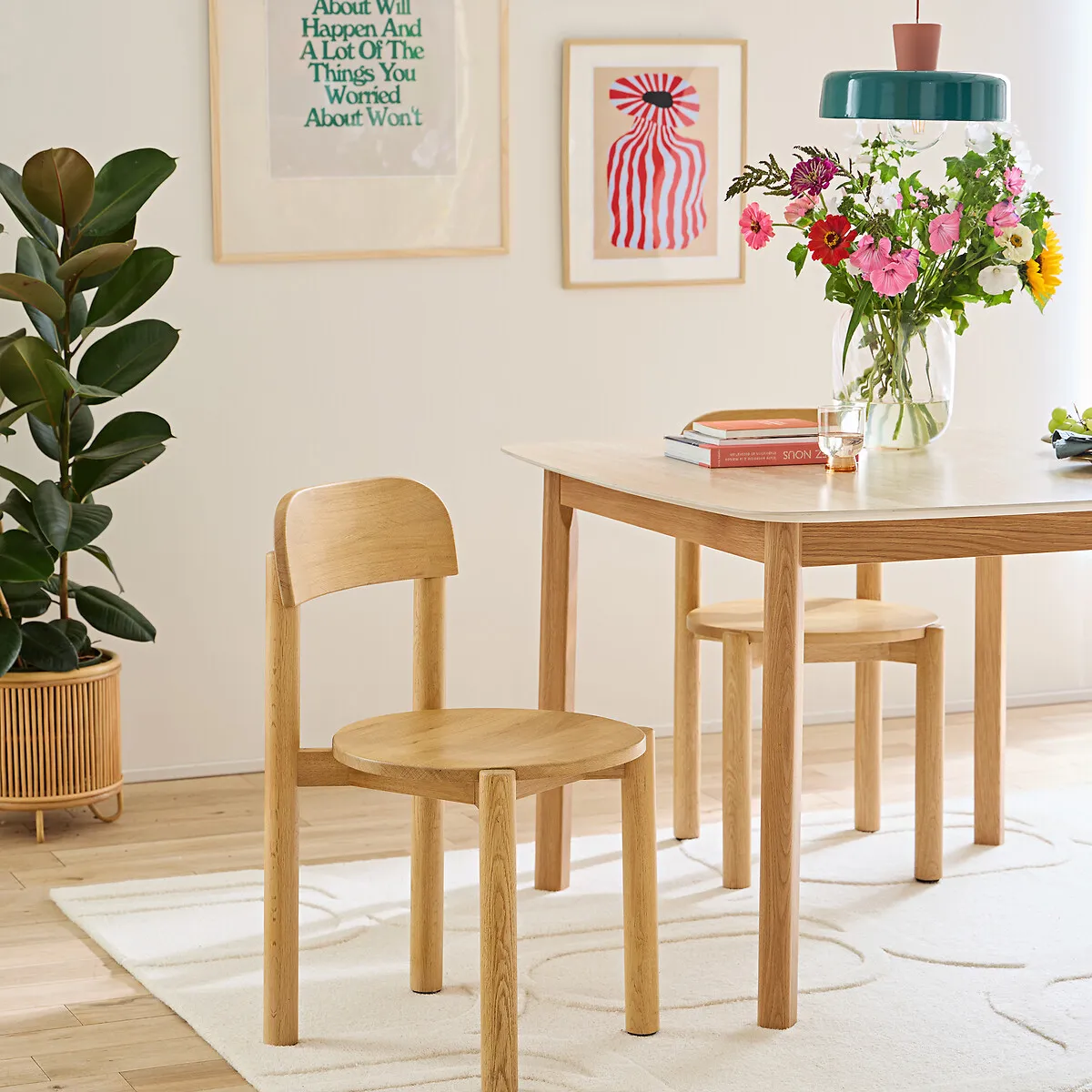 Bombino Dining Chair - Oak, Solid Oak alternate view