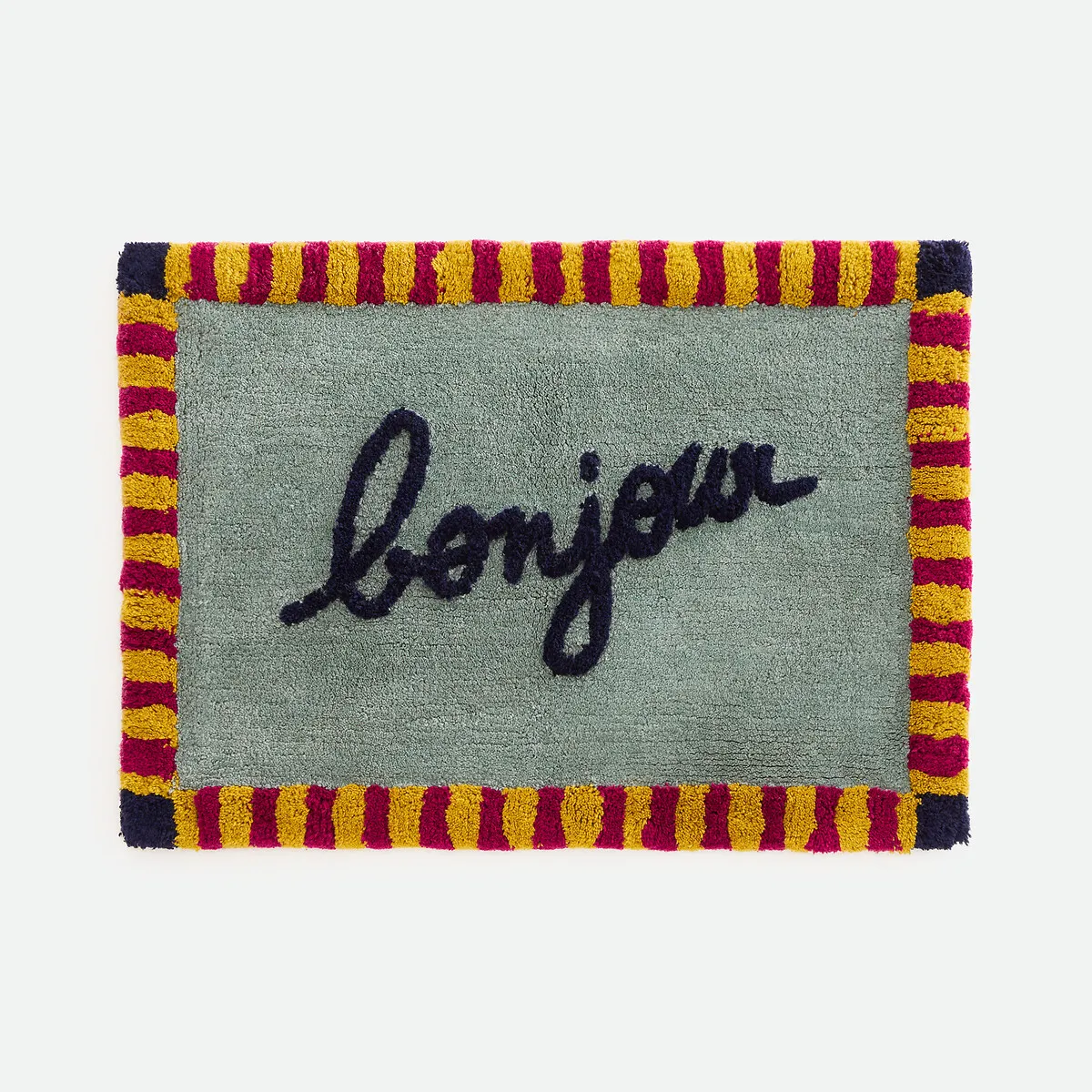 Bonjour Tufted Bath Mat 1700g/m2 - Grey-Green, Cotton product