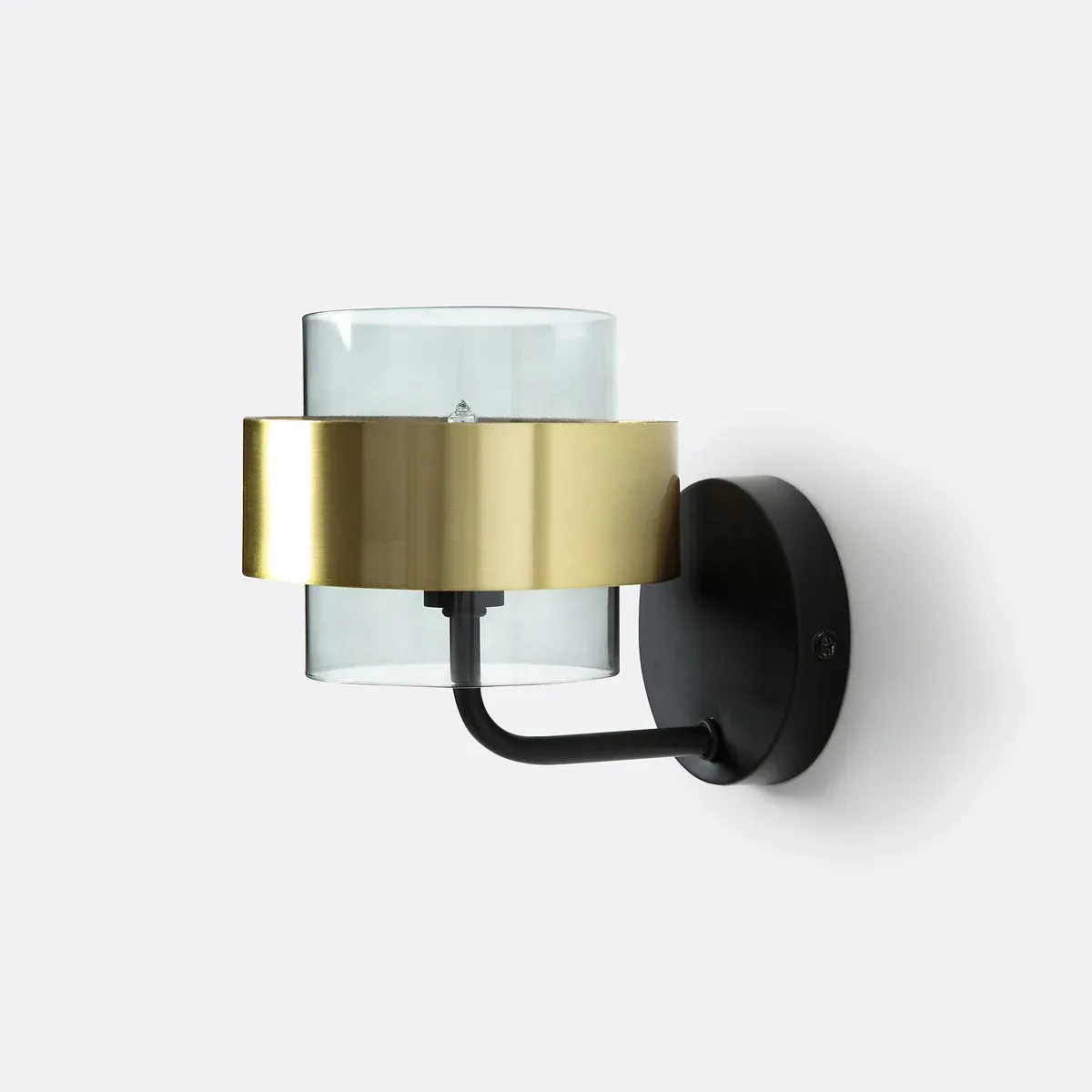 Botello Glass Wall Light - Black, Brass product