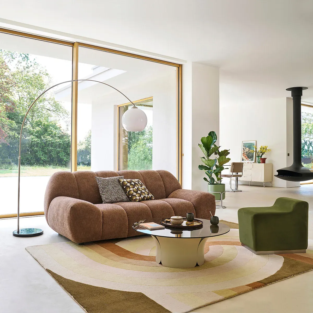 Bowata Arc Floor Lamp - White, Steel alternate view