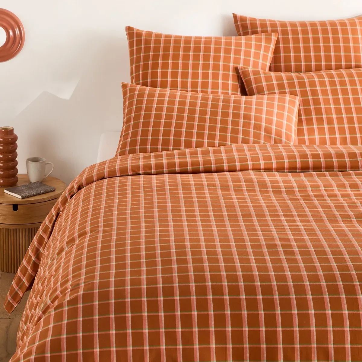 Brieuc Double Duvet Cover - Multicolour Check, Cotton product