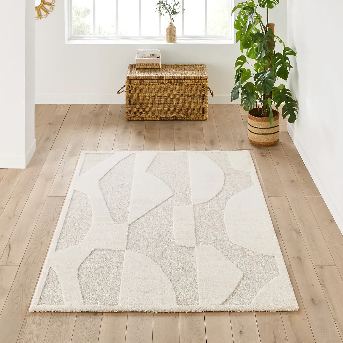 Broga Abstract Rug - Ecru, Polypropylene product
