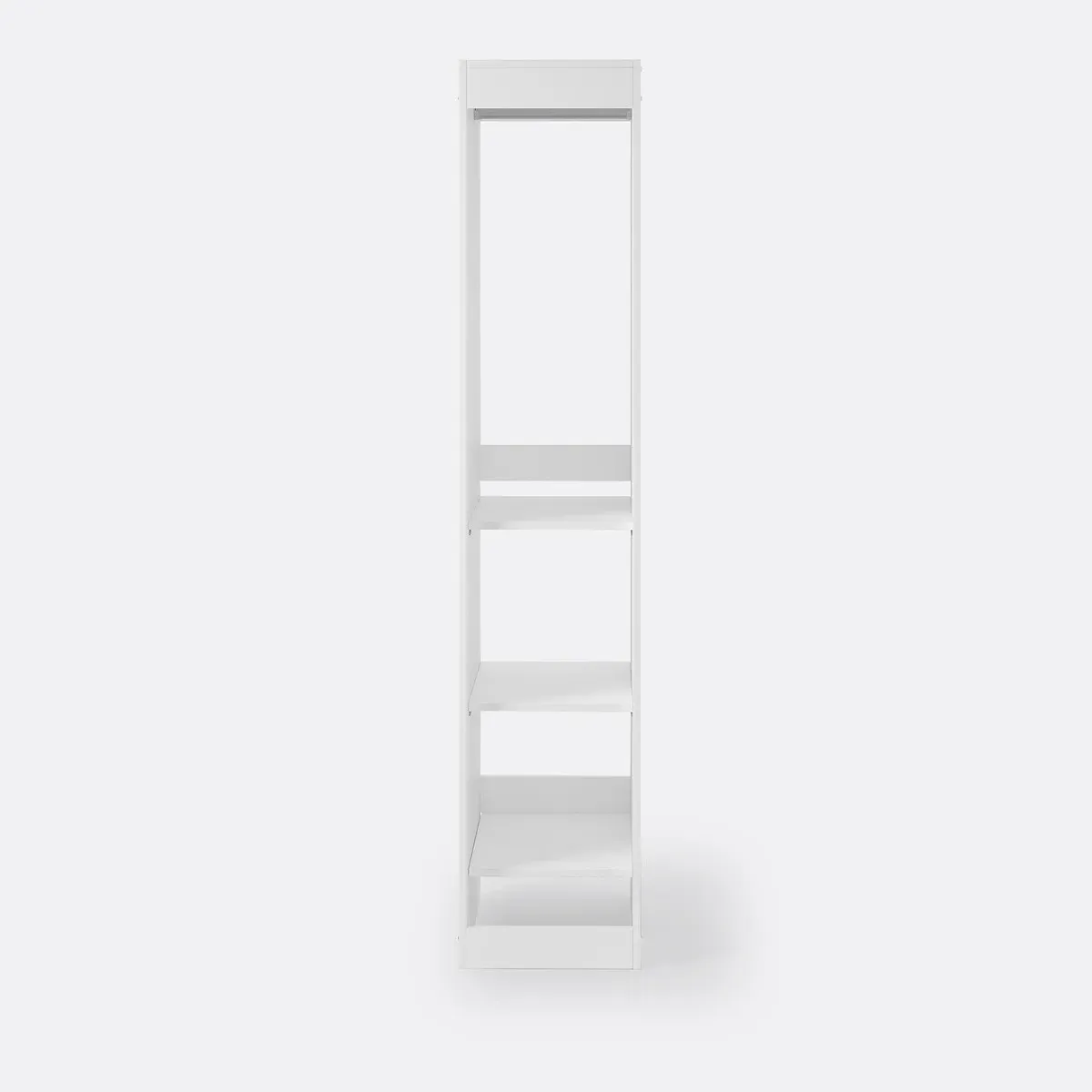 Build Modular Wardrobe with Hanging Rail and 3 Shelves - White alternate view
