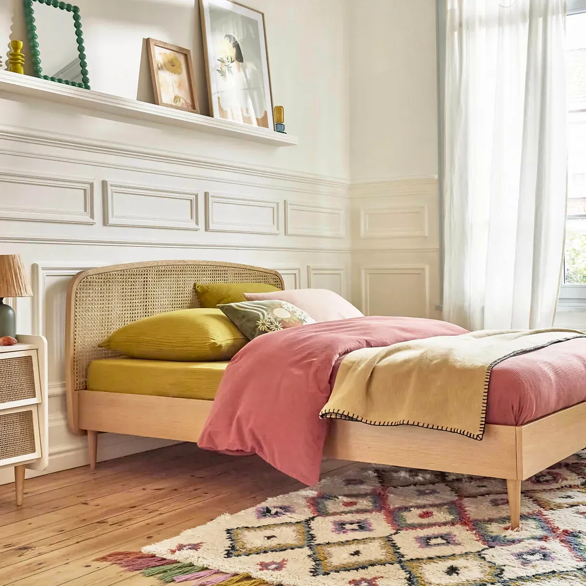 Buisseau Cane Bed - Oak alternate view