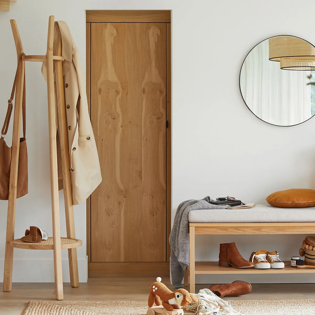 Buisseau Coat Rack - Natural, Ash & Rattan alternate view
