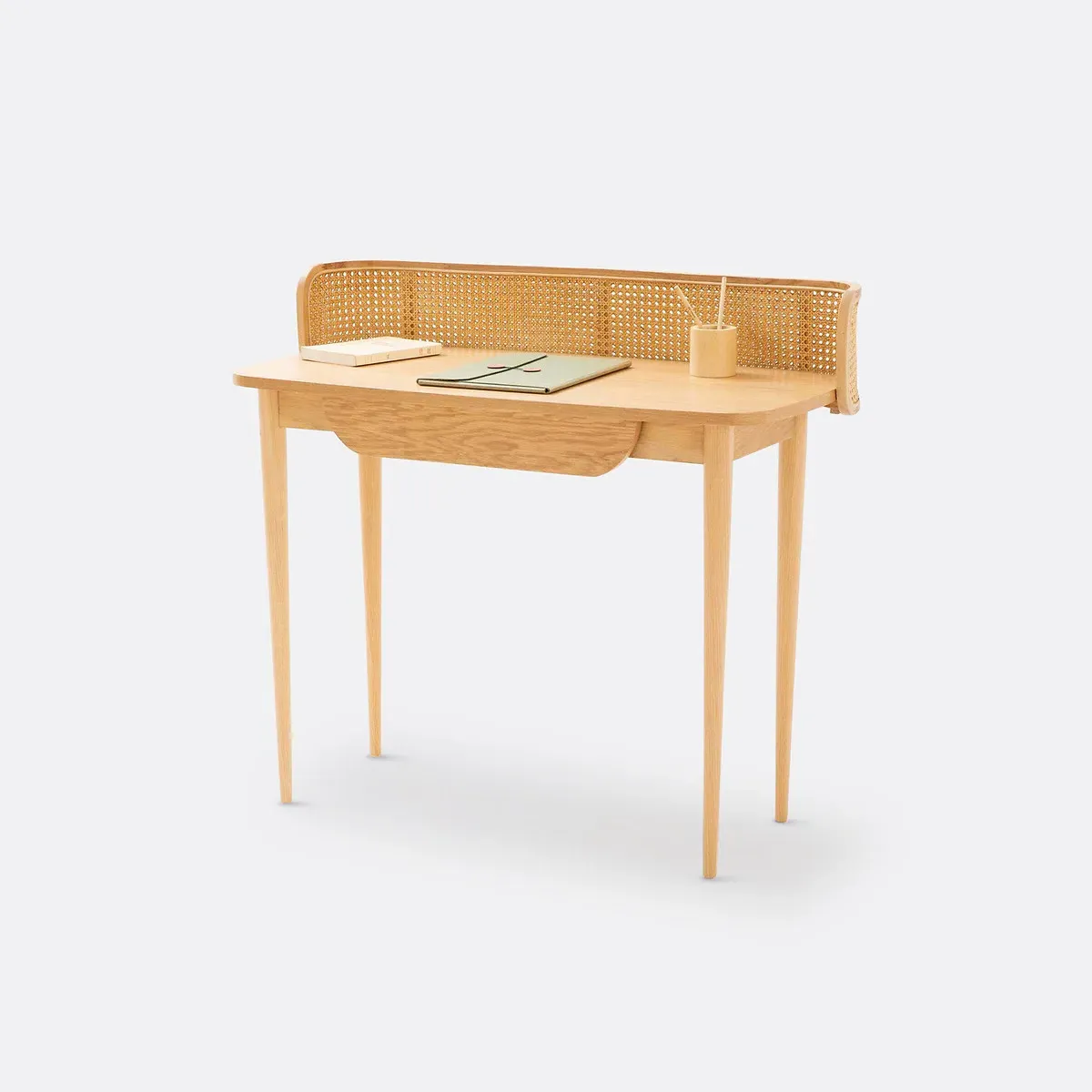 Buisseau Rattan Desk with Drawer - Oak alternate view