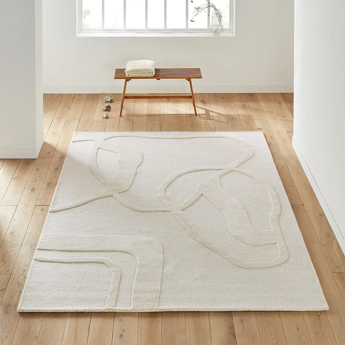 Caila Handmade Wool Rug - Ecru product