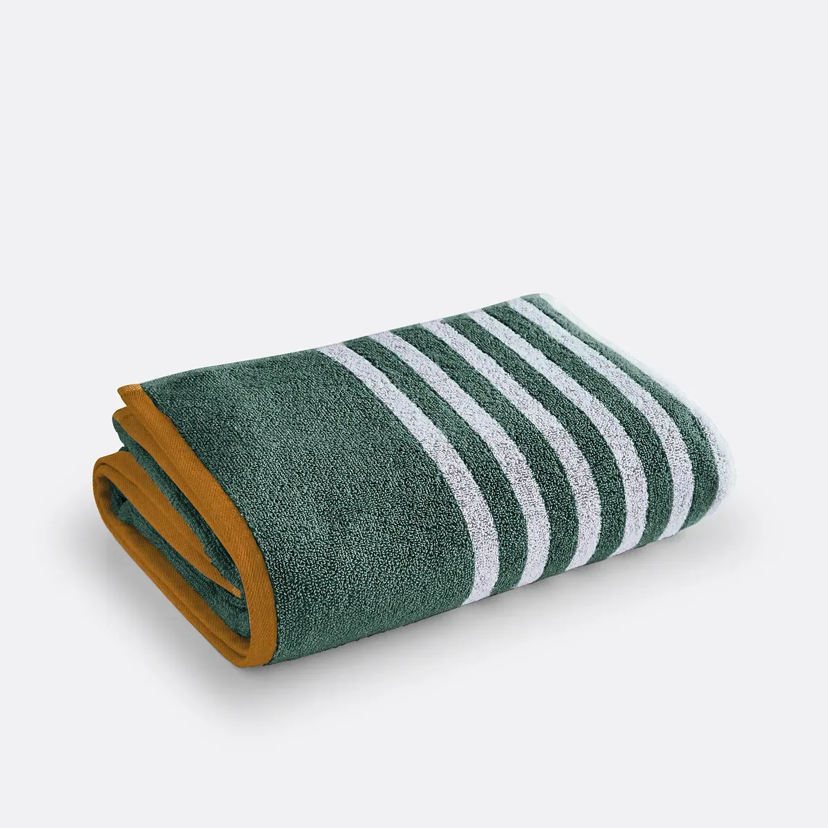 Calanques Striped Cotton Towel - Cedar Green, Cotton product