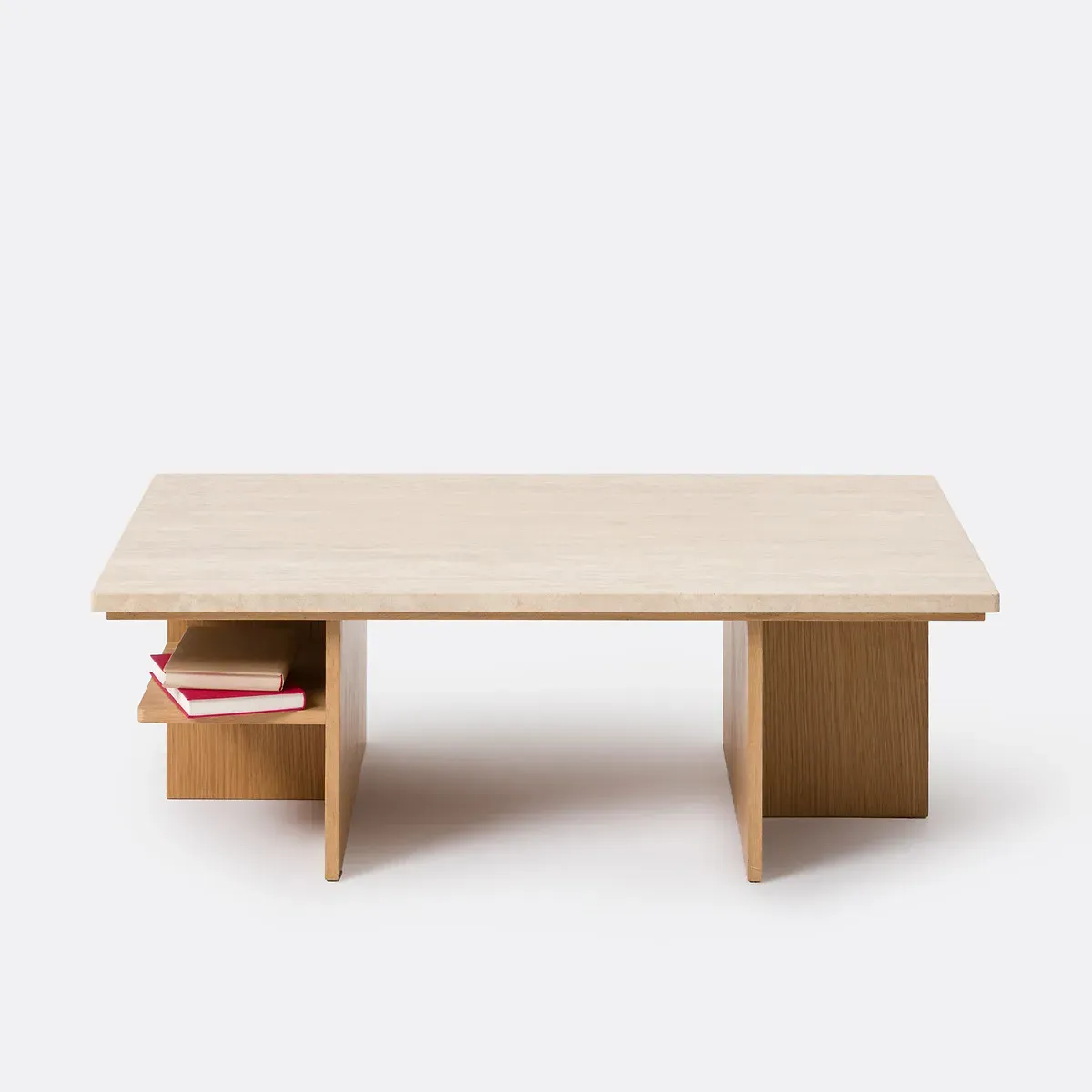 Caliste XL Coffee Table - Travertine, Oak Veneer alternate view