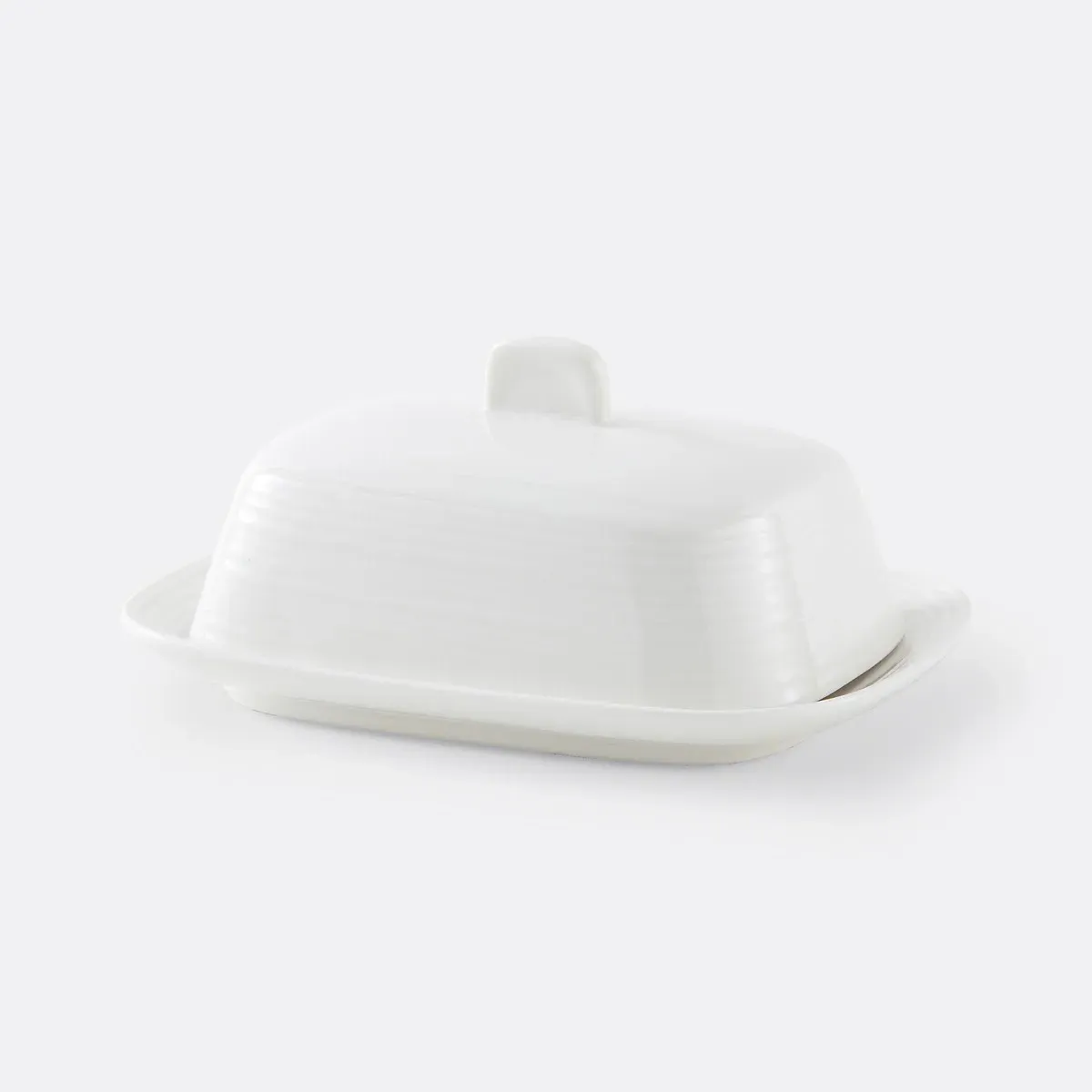 Calixte Butter Dish - White, Porcelain product