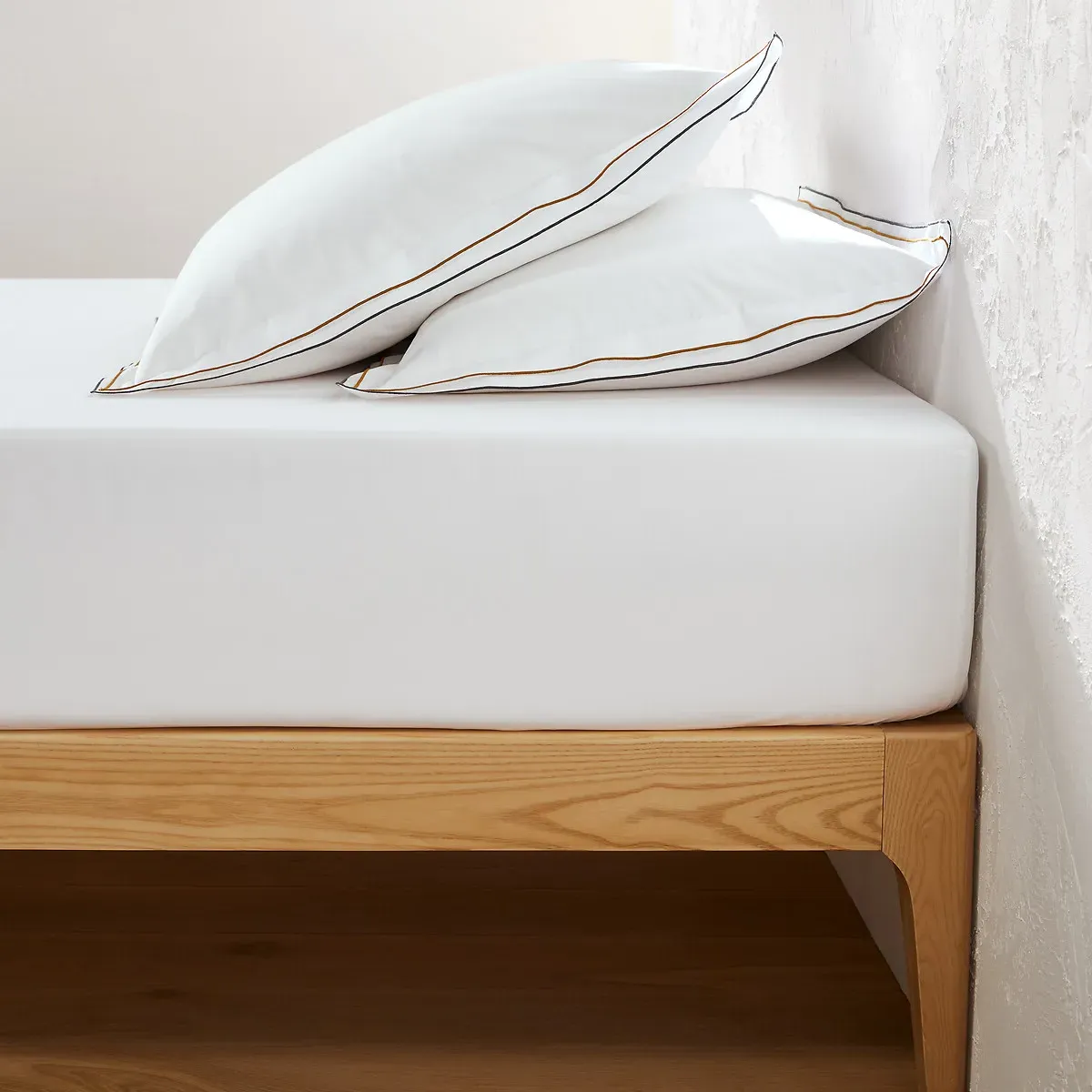 Camila 30cm Fitted Sheet - White, Egyptian Cotton product