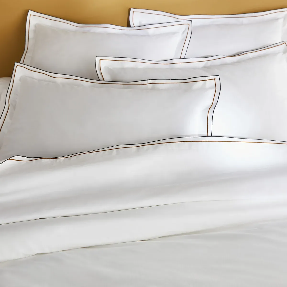 Camila Egyptian Cotton Percale Duvet Cover - White alternate view