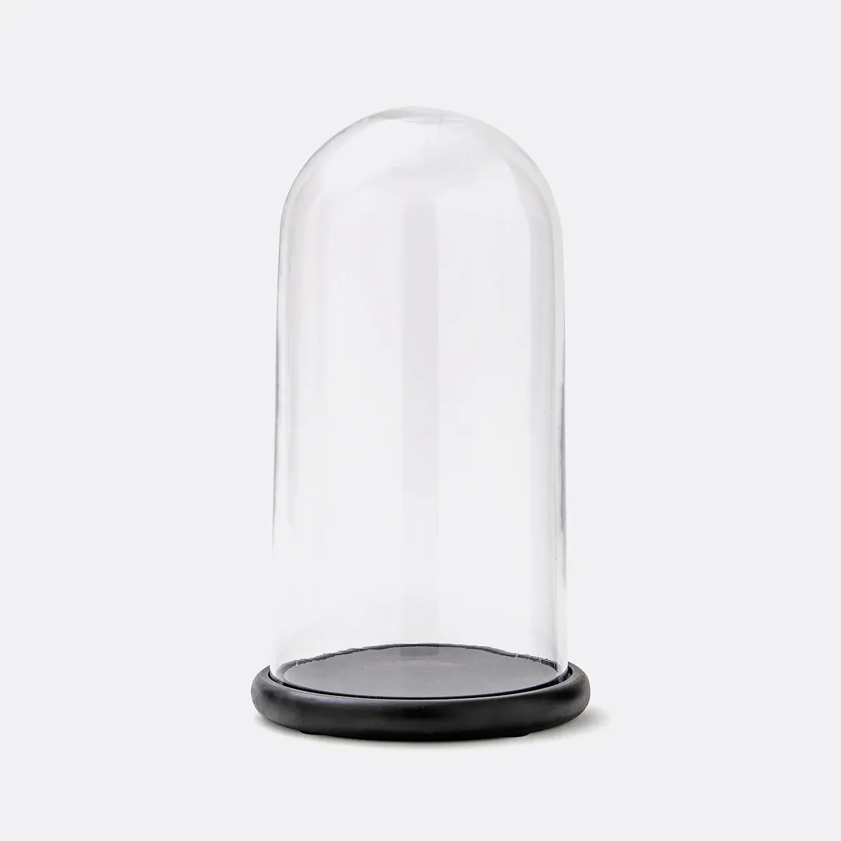 Campa Glass Bell Jar with Black Base - Transparent, Glass product