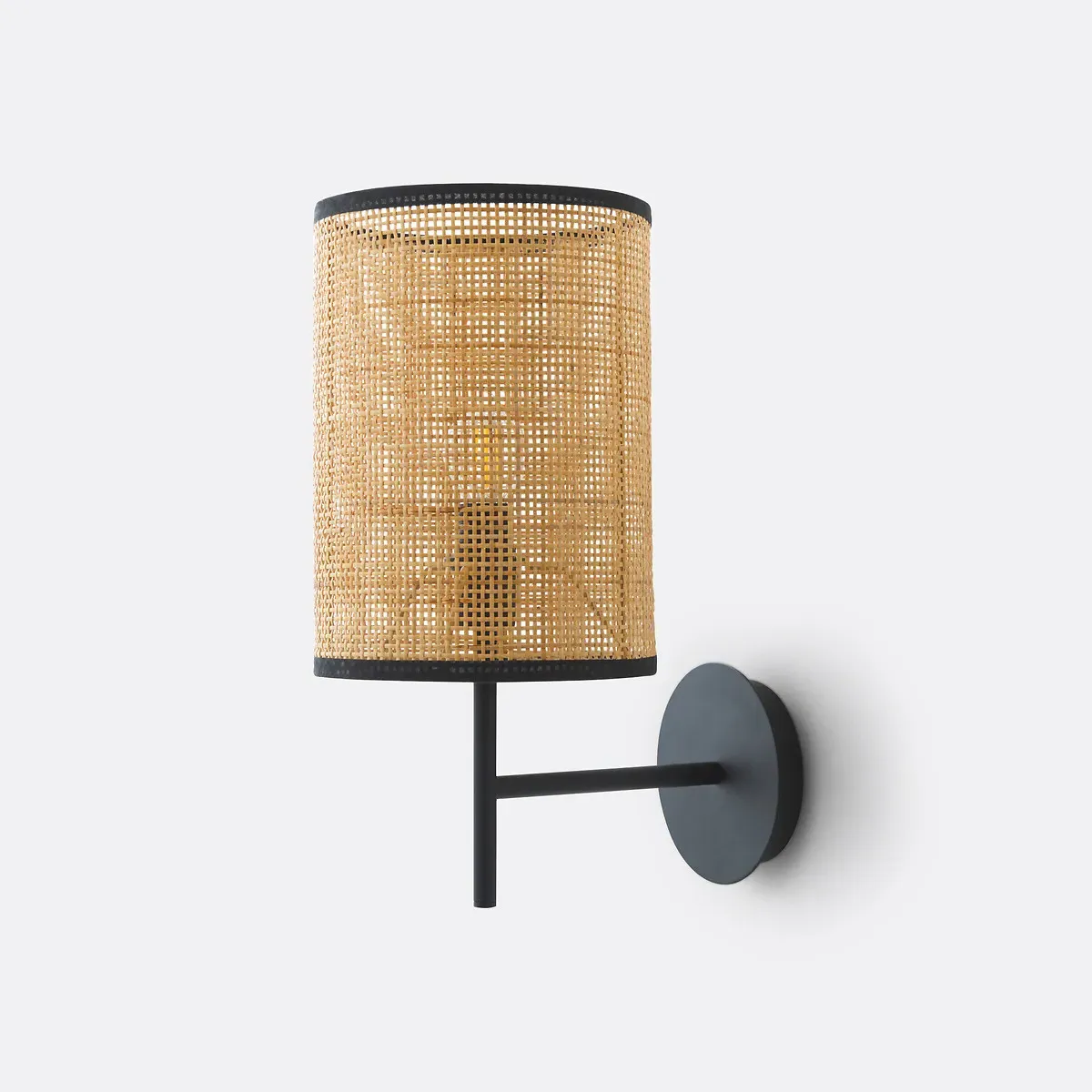Cara Wall Light - Black, Metal & Cane product
