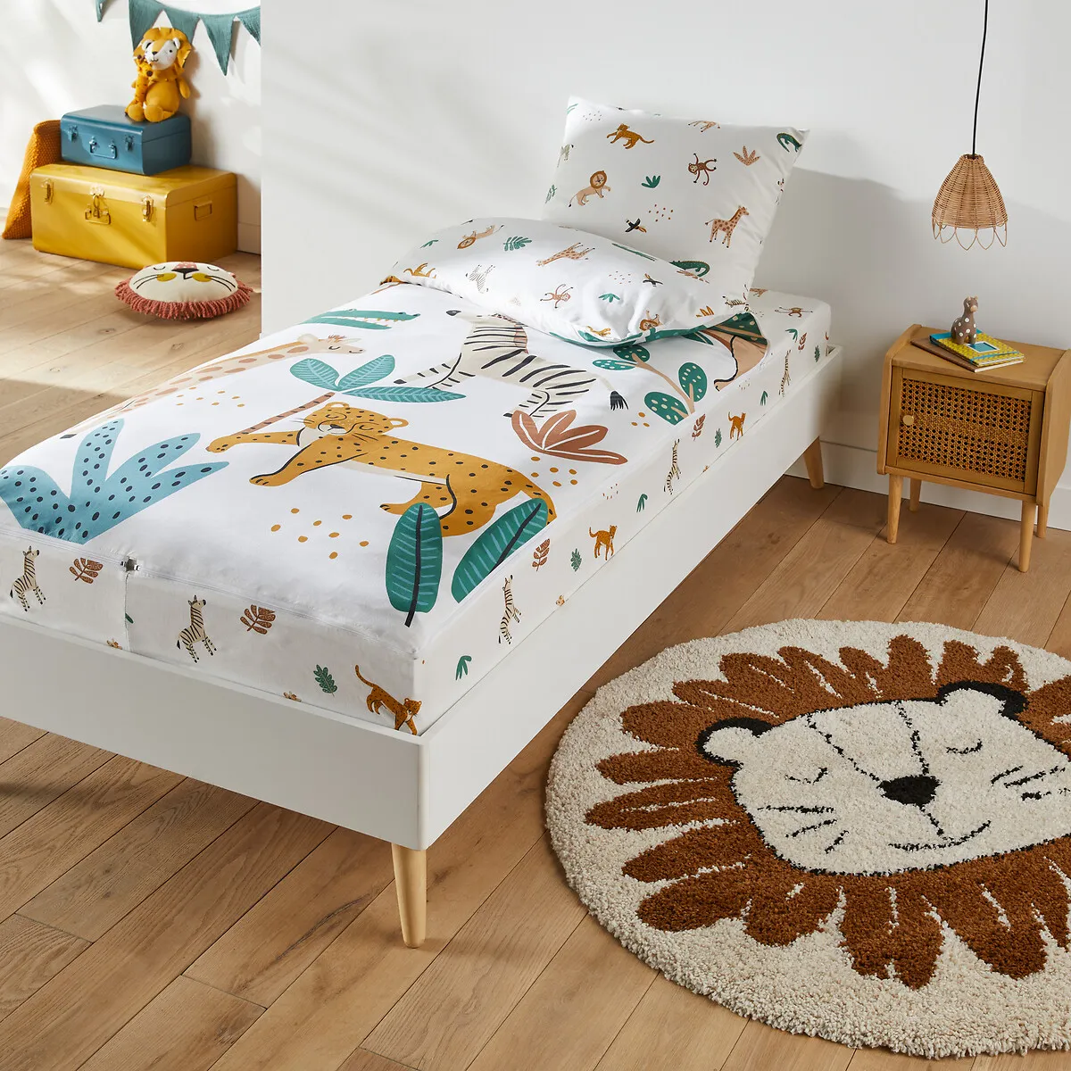 Caradou Junglito Bed Linen Set Without Duvet - White, Cotton product
