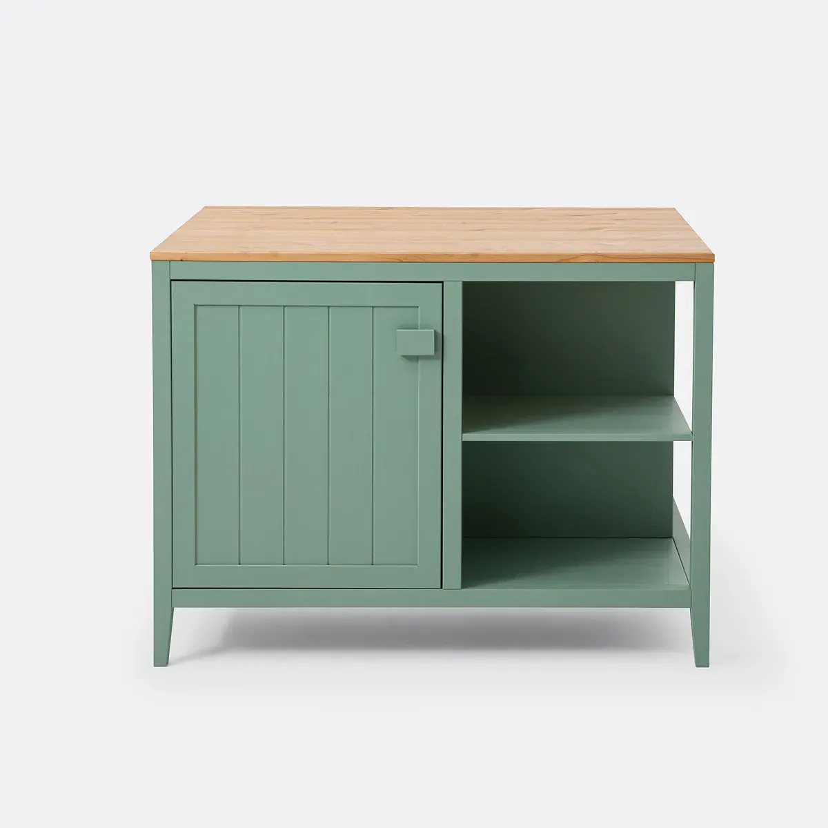 Carlos Kitchen Island with Storage - Solid Pine alternate view