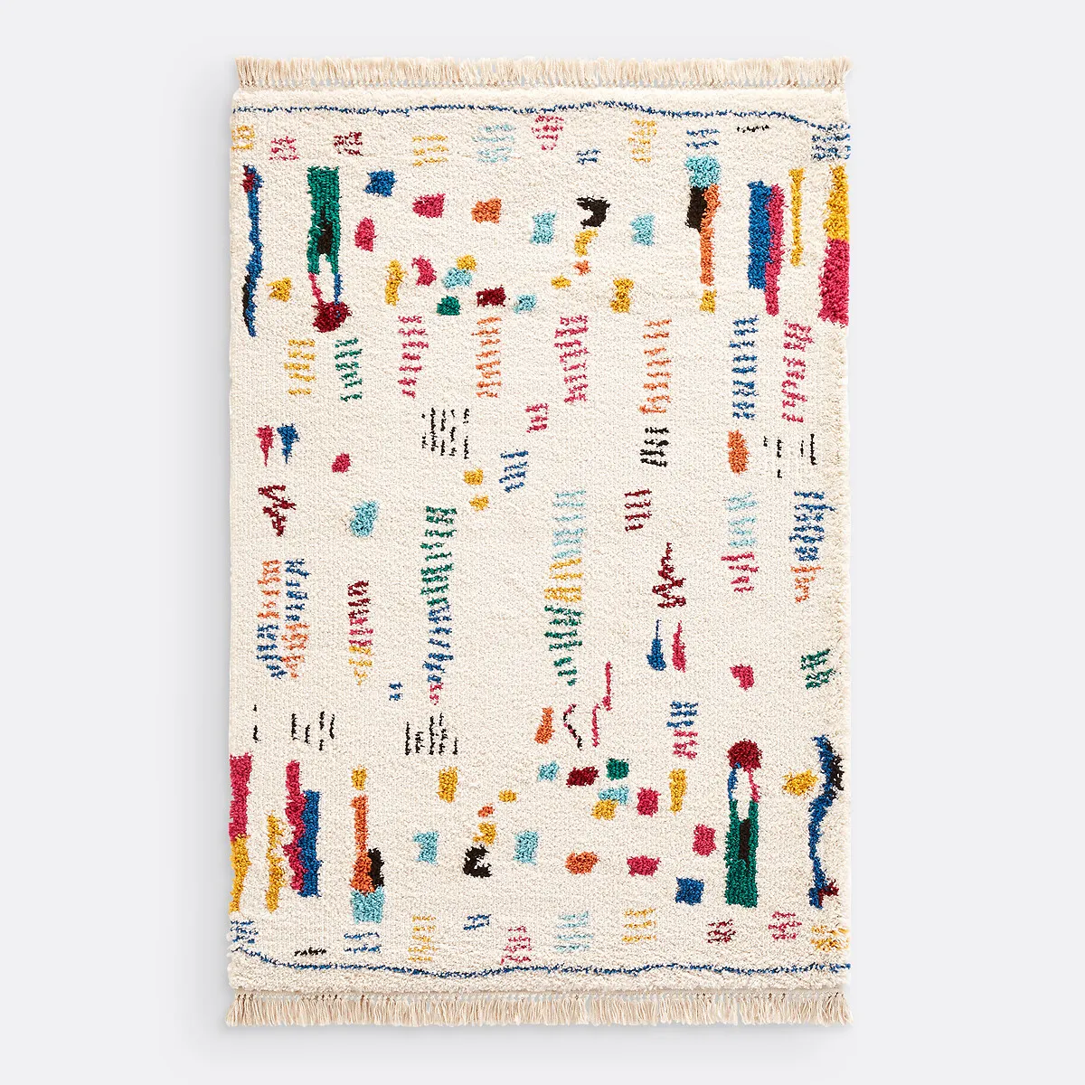 Caspia Berber-Style Fringed Rug - Multi-Coloured, Polypropylene product
