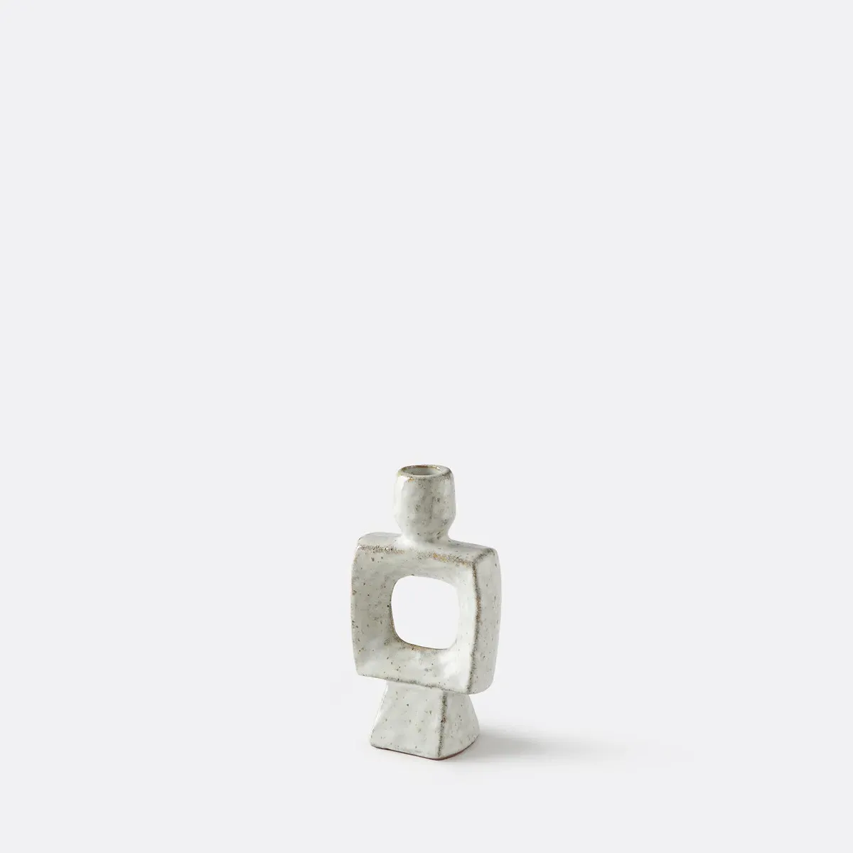 Ceral Organic Candleholder 16.5cm - Speckled Grey, Ceramic product