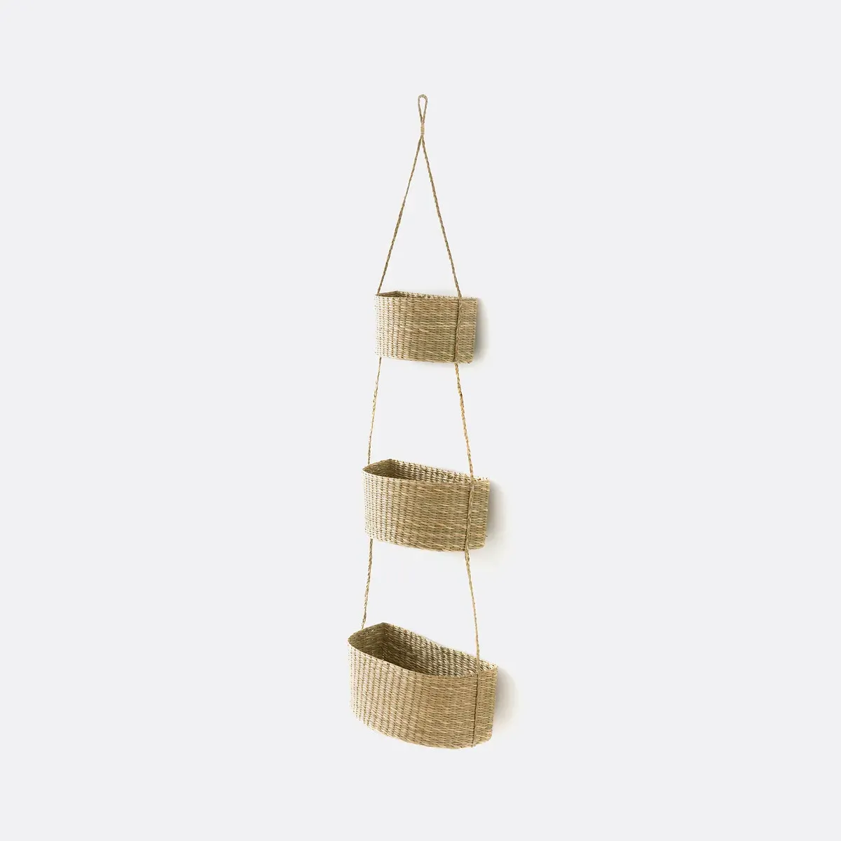 Cesta Woven Half-Moon Hanging Baskets - Natural, Straw alternate view