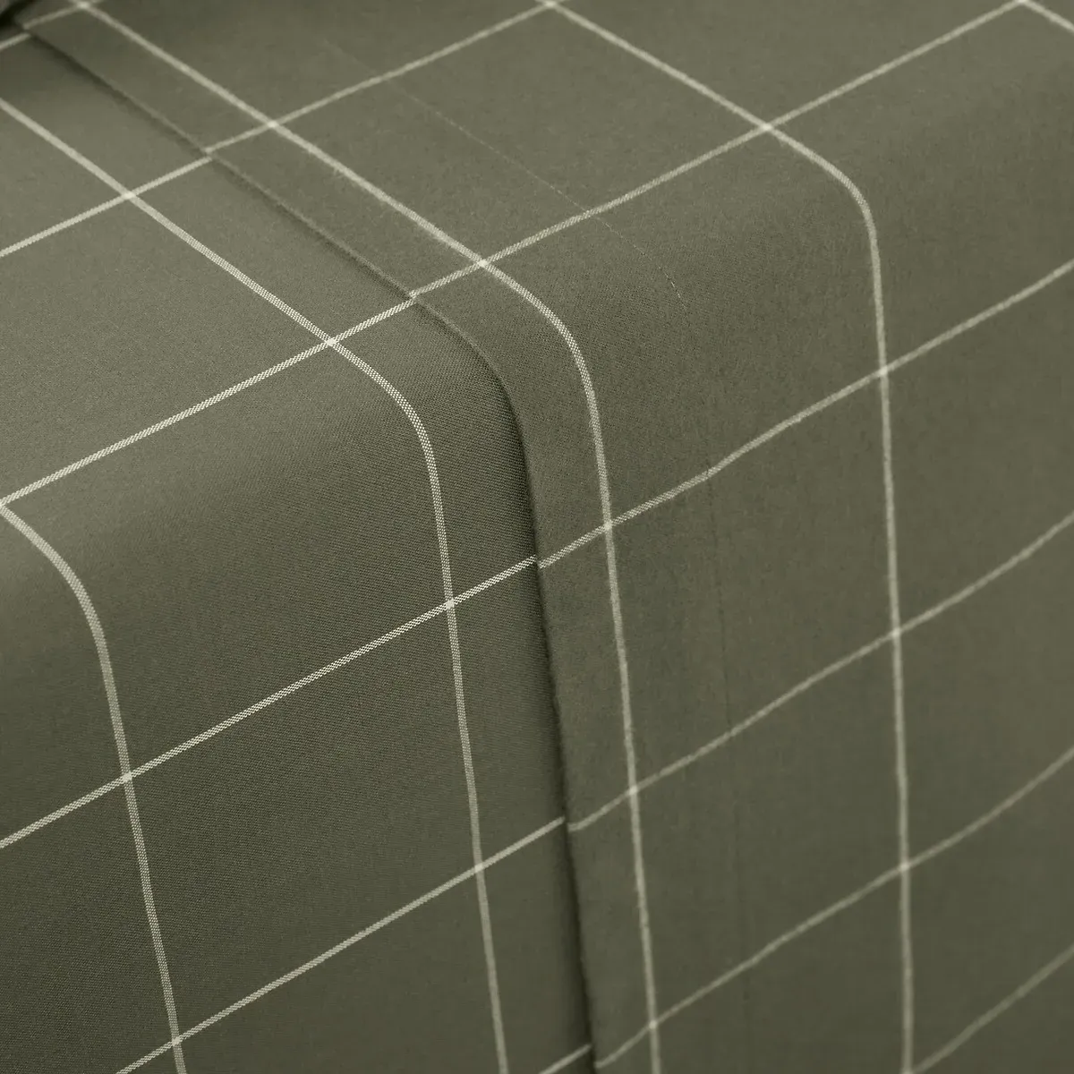 Charlie Flat Sheet - Khaki, Brushed Cotton alternate view
