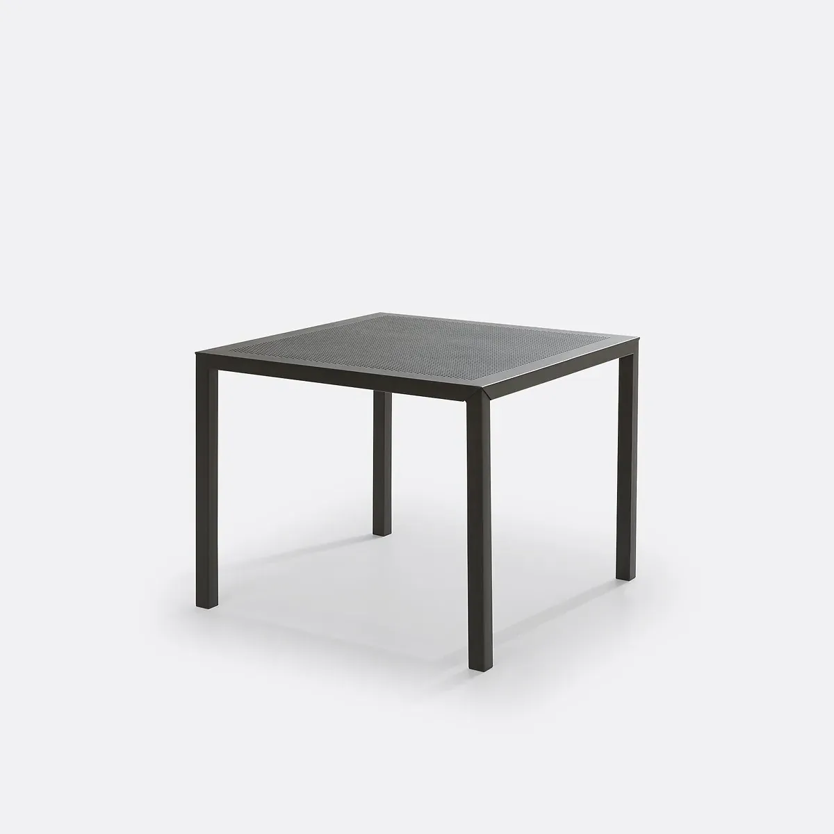 Choe Square Outdoor Dining Table - Black, Perforated Steel product
