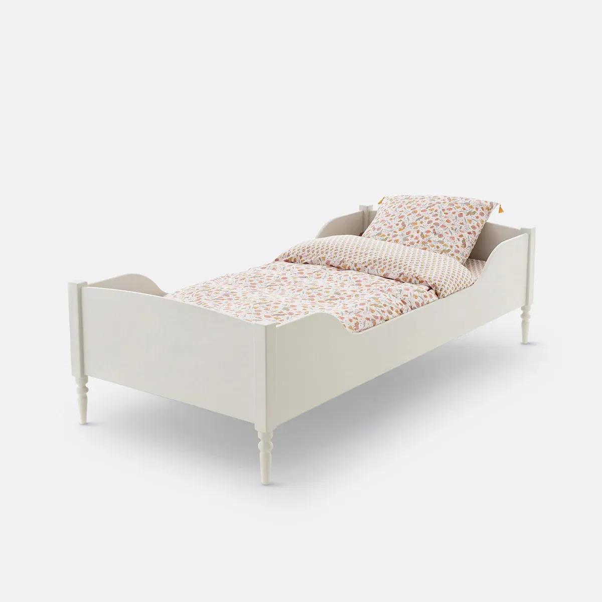 Cléa Single Bed with Slatted Base - Chalk, MDF product